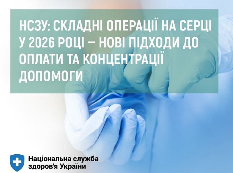 НСЗУ: складні операції на серці у 2026 році — нові підходи до оплати та концентрації допомоги